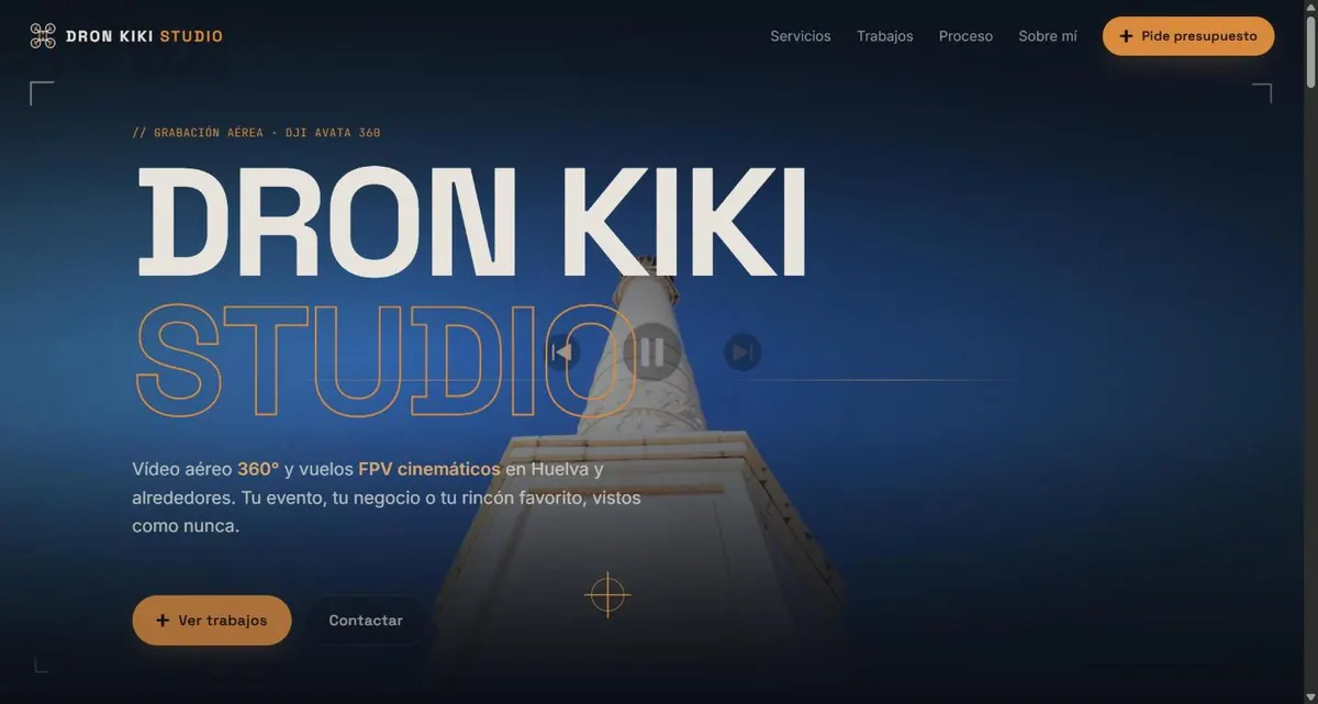 Captura de la web de Dron Kiki Studio